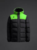 Cappotto imbottito Kanzu Kids - Nero/Verde fluo