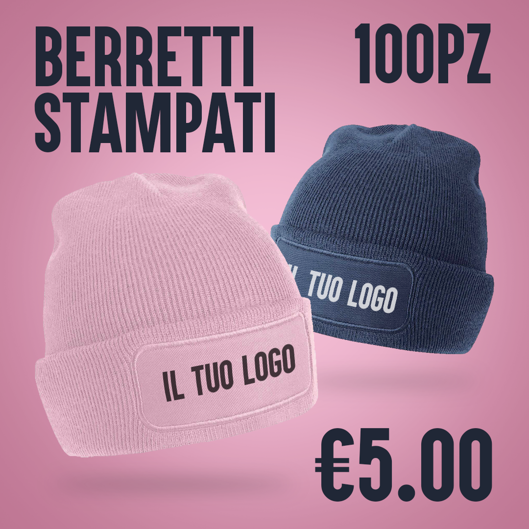 OFFERTA! - CAPPELLINO INVERNALE CON LOGO - 100pz.