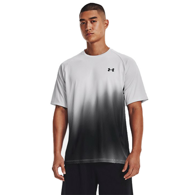 UA Maglia a maniche corte Tech™ Fade da uomo - Bianco/Nero