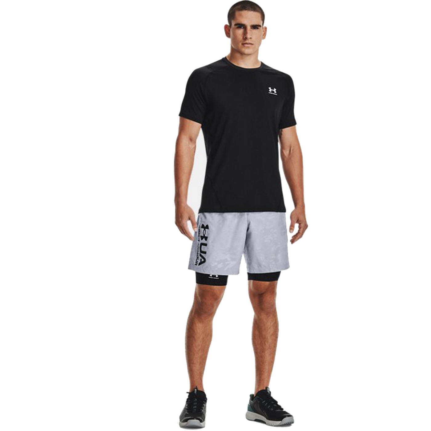 UA Maglia A Maniche Corte HeatGear® Fitted Da Uomo - Nero