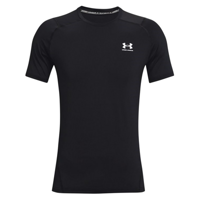 UA Maglia A Maniche Corte HeatGear® Fitted Da Uomo - Nero