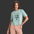 T-SHIRT CROP COTONE  - DONNA