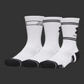 UA Performance Tech Unisex 3-Pack Crew Socks - White